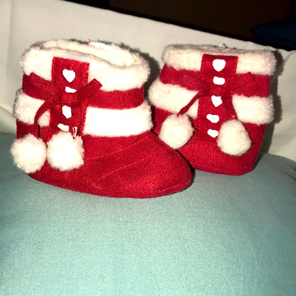 2for$15 New Girls 9-12 Mos Red Boots